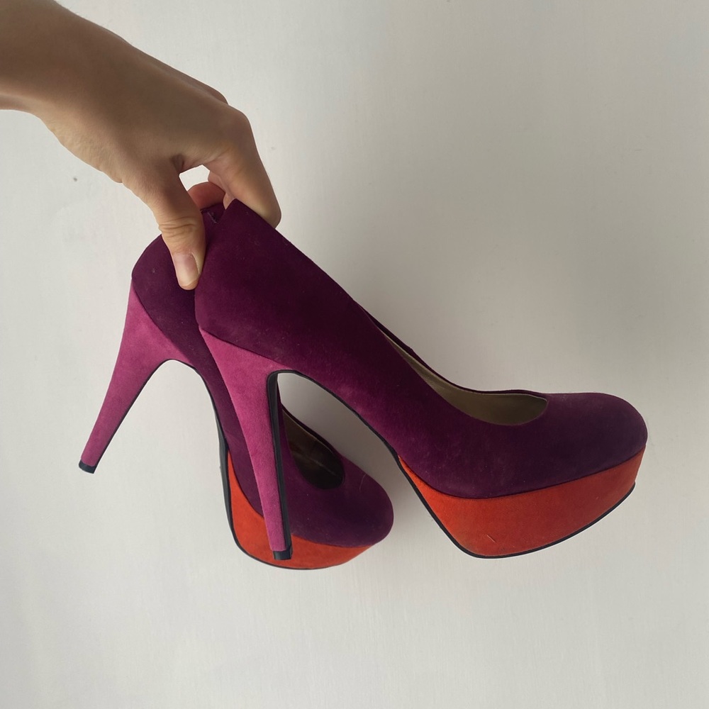 Platform Block Color Heels